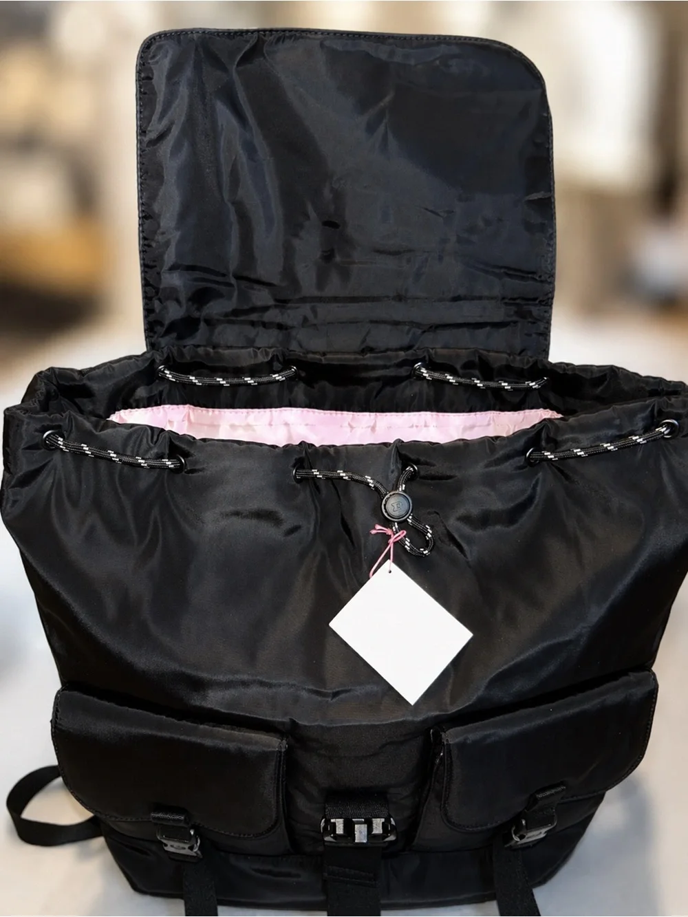 NWT victoria’s Secret pink nylon cargo backpack
